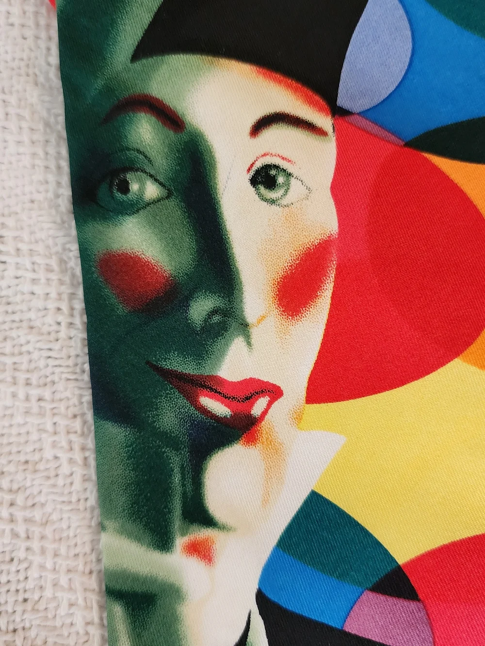 Vintage Ralph Marlin Cirque du Soleil Saltimbanco 100% Silk Tie Jester Harlequin